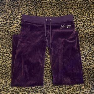 authentic juicy couture 2010s purple low-rise sweatpants